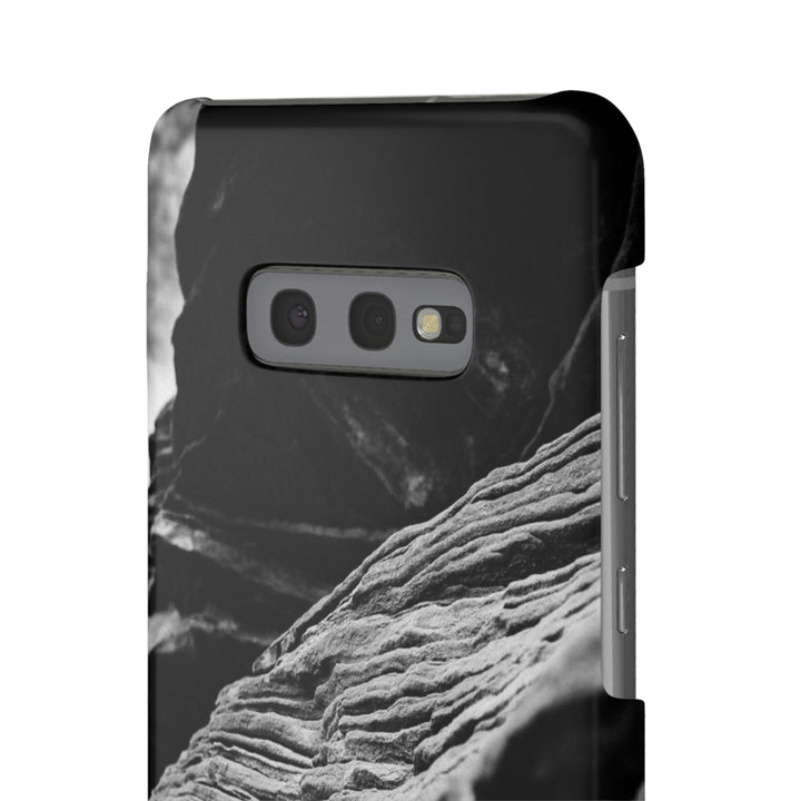 Layers of Rock in Black and White - Phone Case