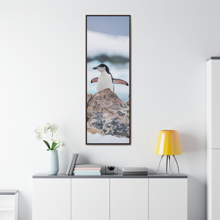 Stretched Penguin - Canvas with Frame