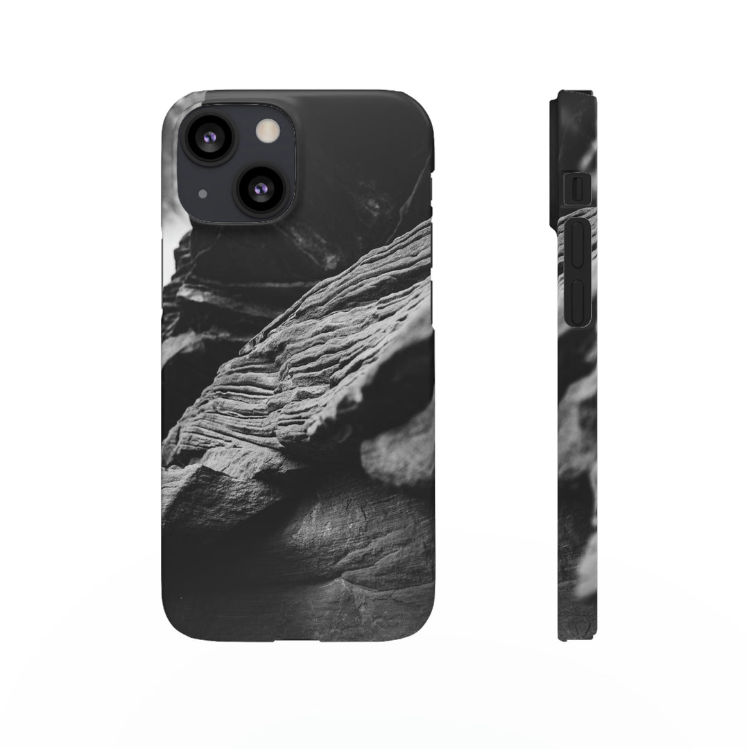 Layers of Rock in Black and White - Phone Case