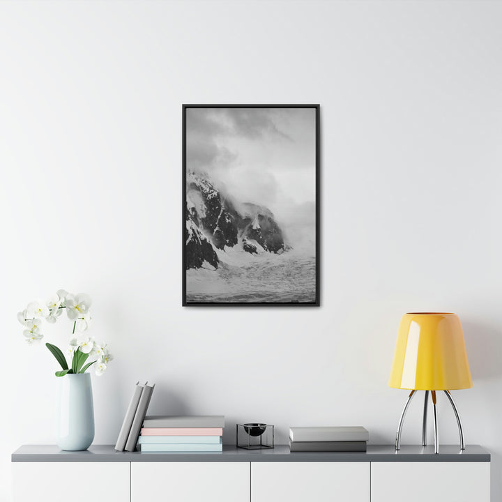 The Mist Descends in Black and White - Canvas with Frame