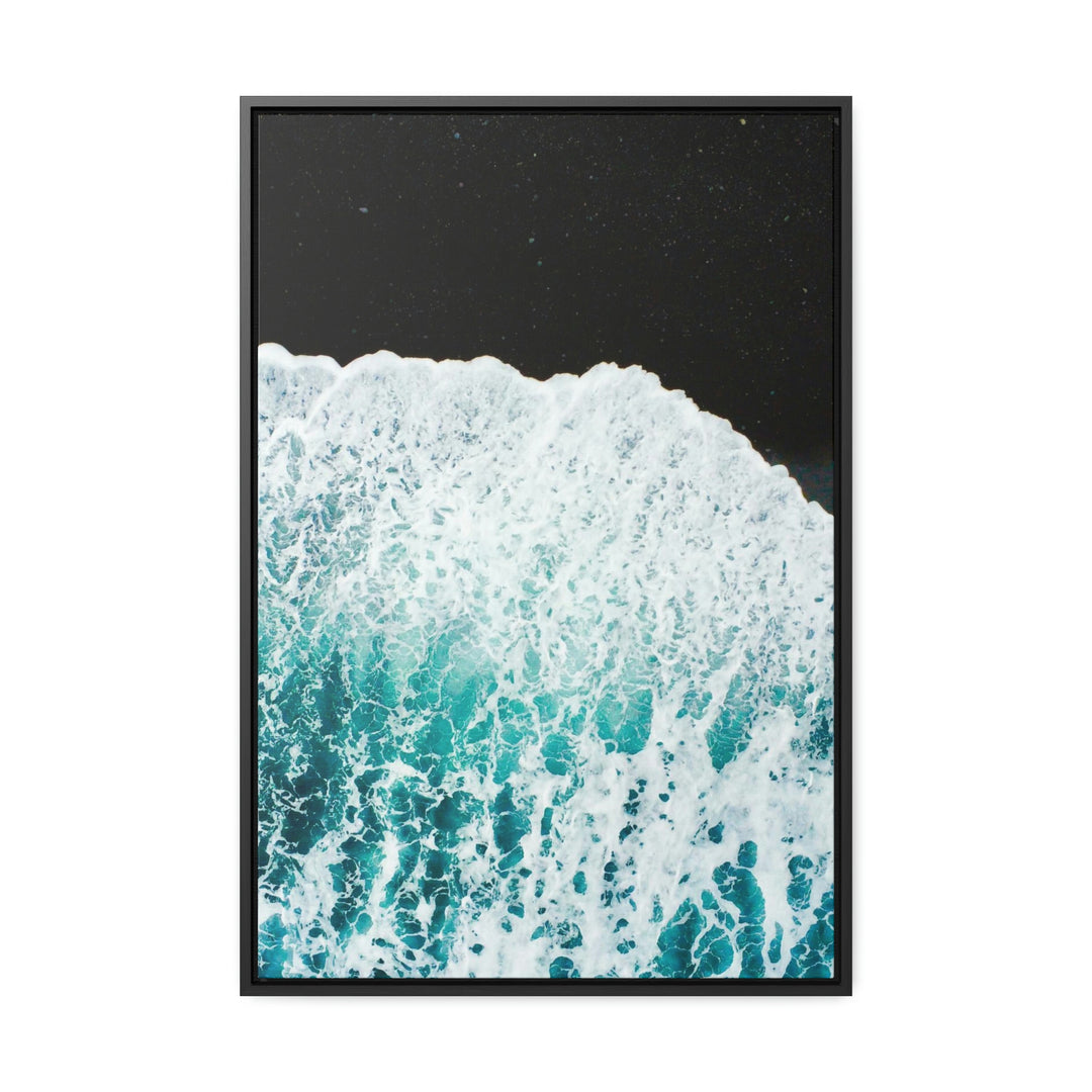 A Wave on Volcanic Sand - Canvas with Frame