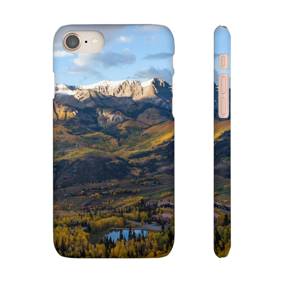 Glowing Mountainside - Phone Case