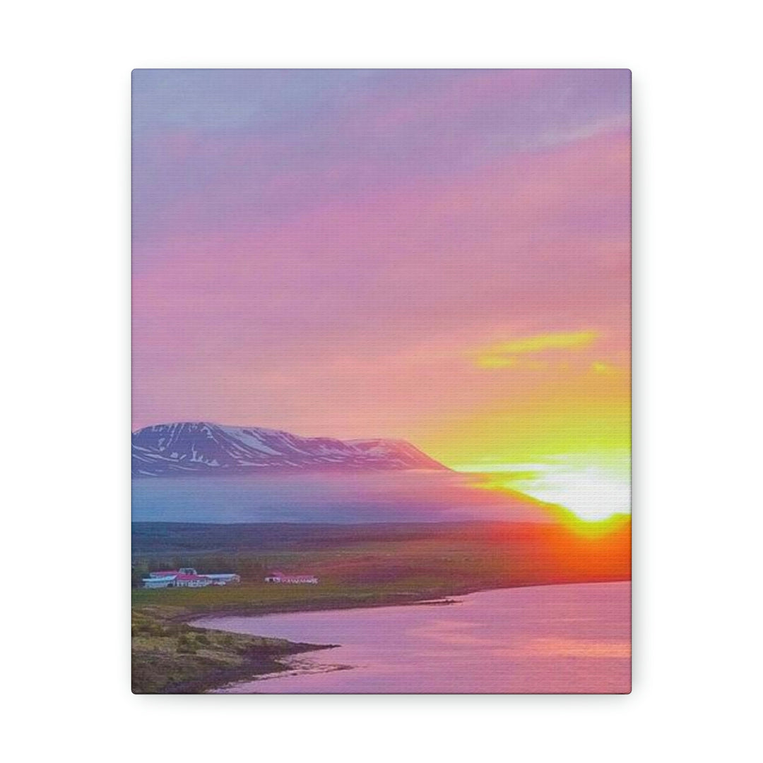 Sunset Over the Fjord Part 2 - Canvas