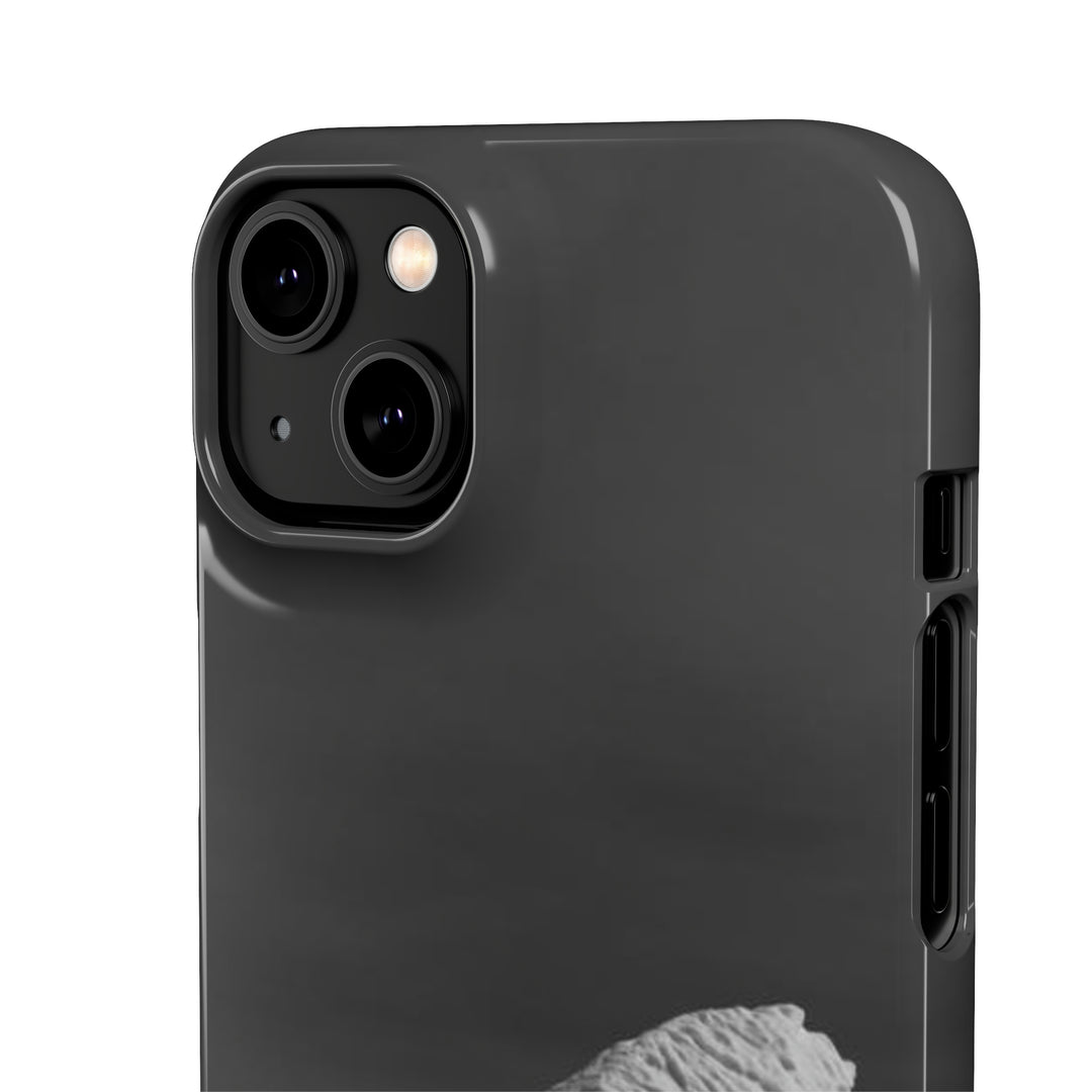 The Angles of an Iceberg in Black and White - Phone Case