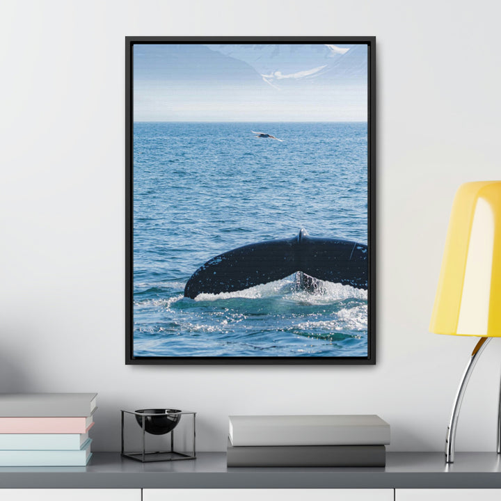 A Whale and A Mountain - Canvas with Frame