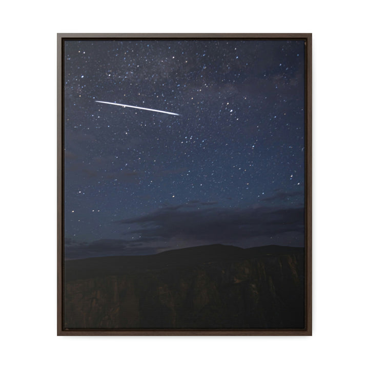 Starlink Above the Canyon - Canvas with Frame