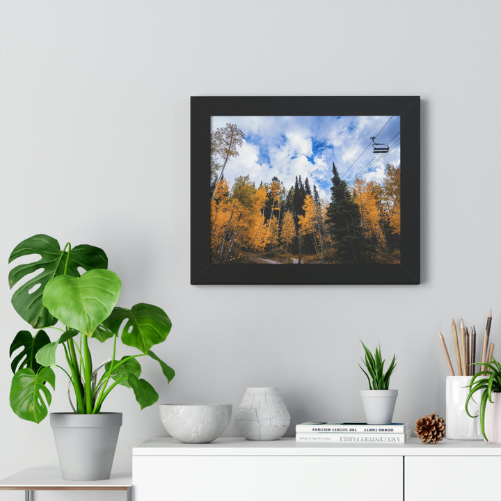 Chairlift in Suspension - Framed Print