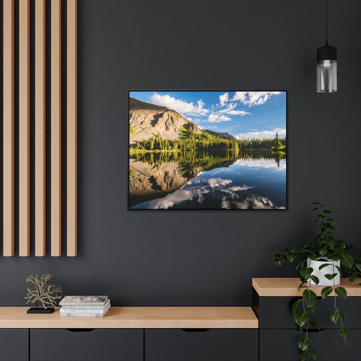 Mountain Scene Reflected - Canvas with Frame