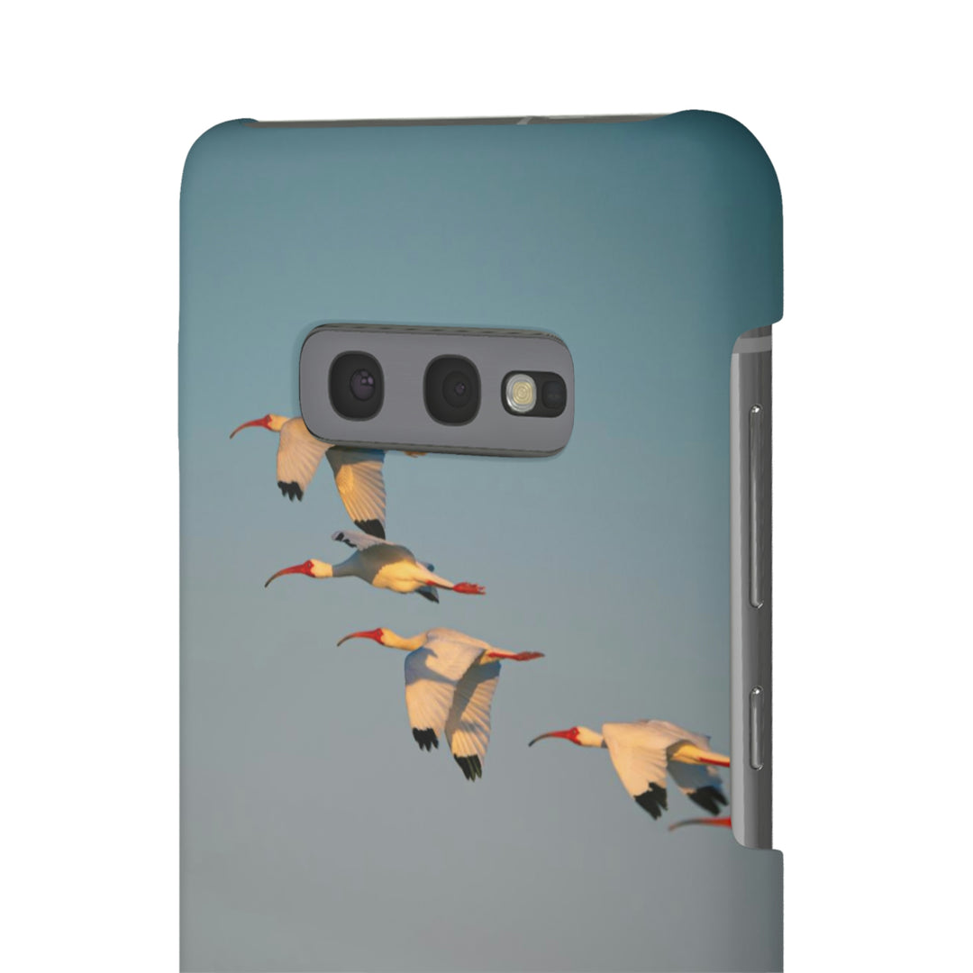 White Ibis in Flight - Phone Case