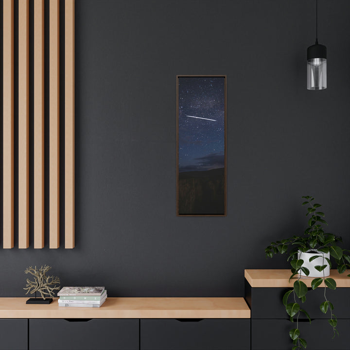 Starlink Above the Canyon - Canvas with Frame