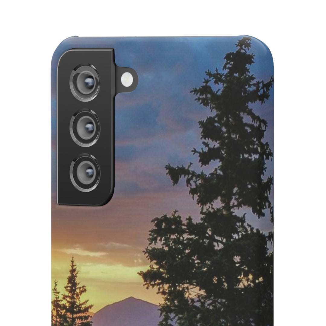 Rainy Sunset Through the Trees - Phone Case