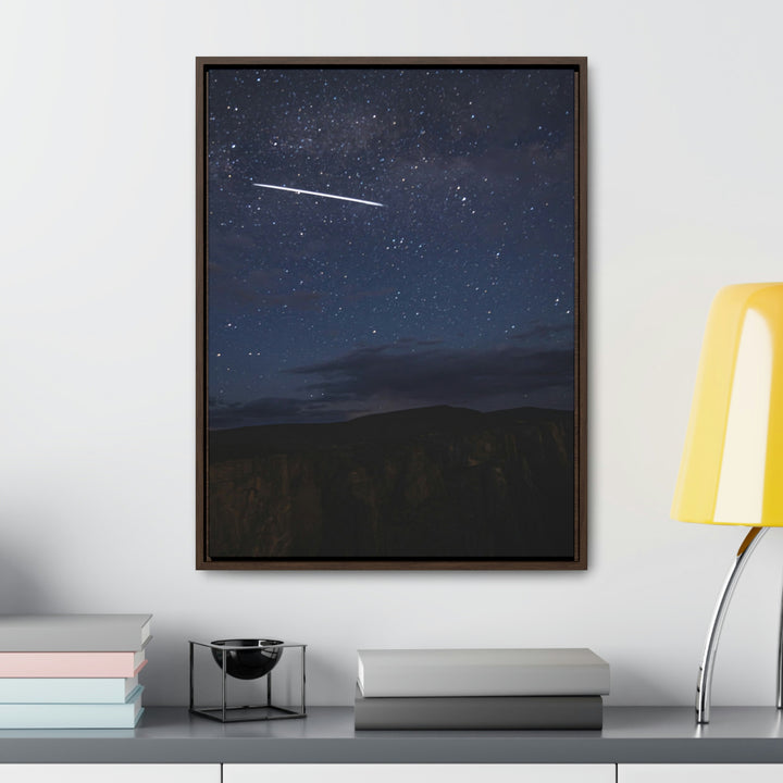 Starlink Above the Canyon - Canvas with Frame