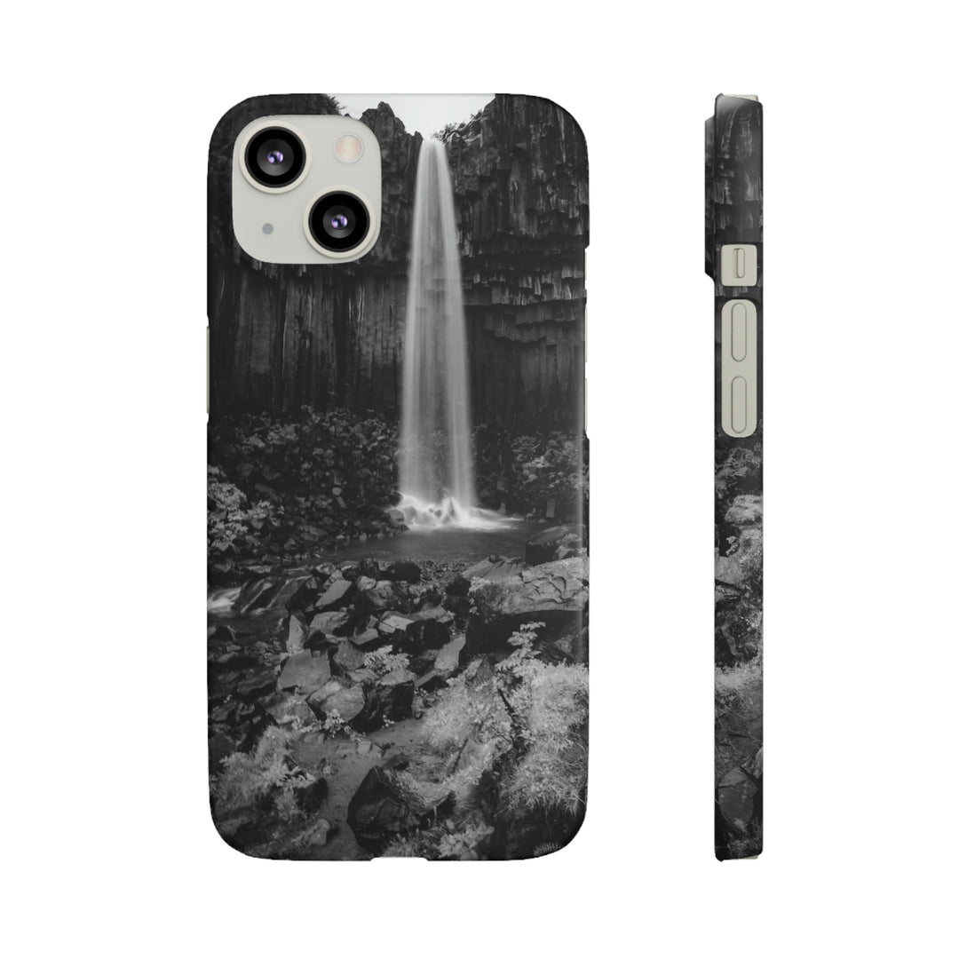 Svartifoss in Black and White - Phone Case