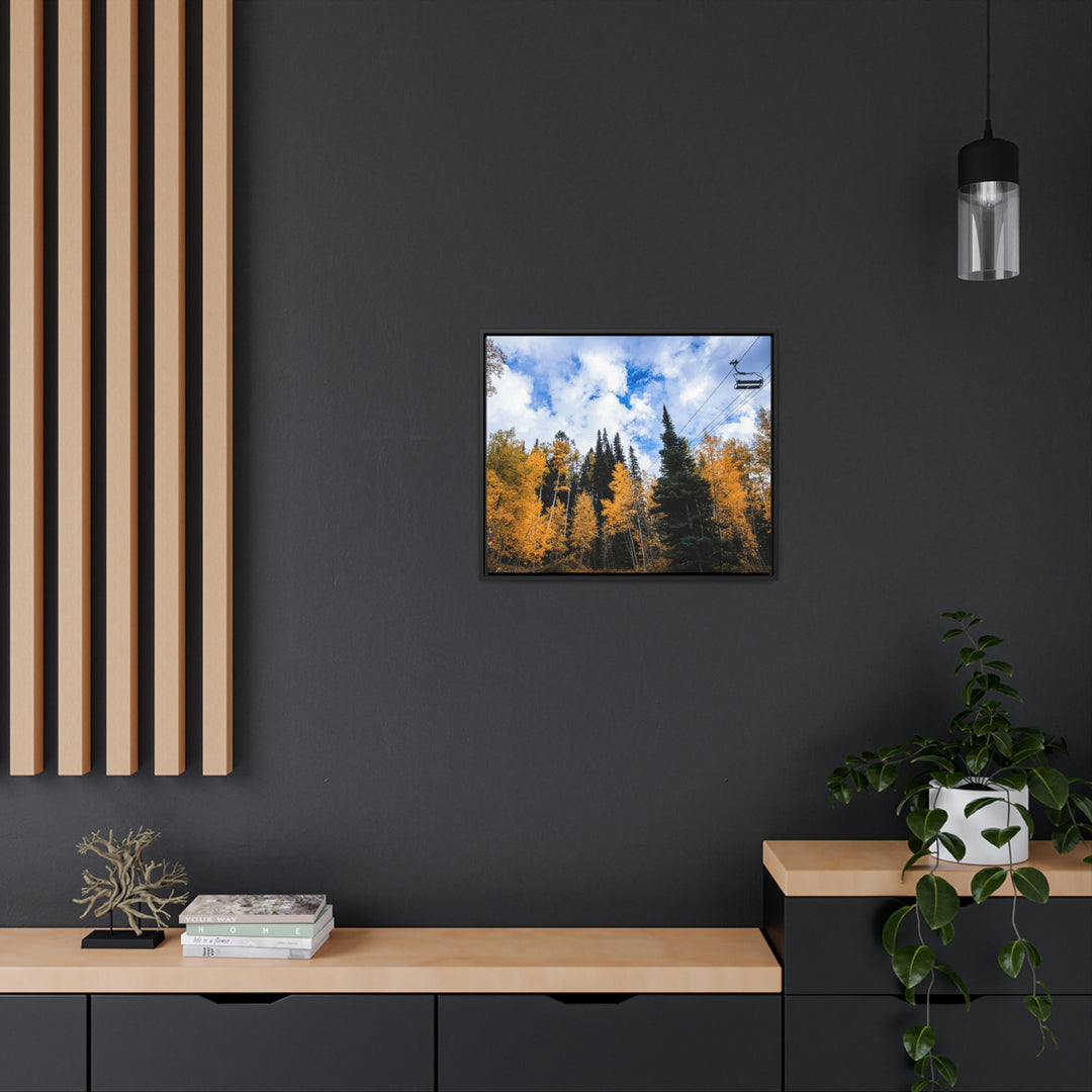 Chairlift in Suspension - Canvas with Frame