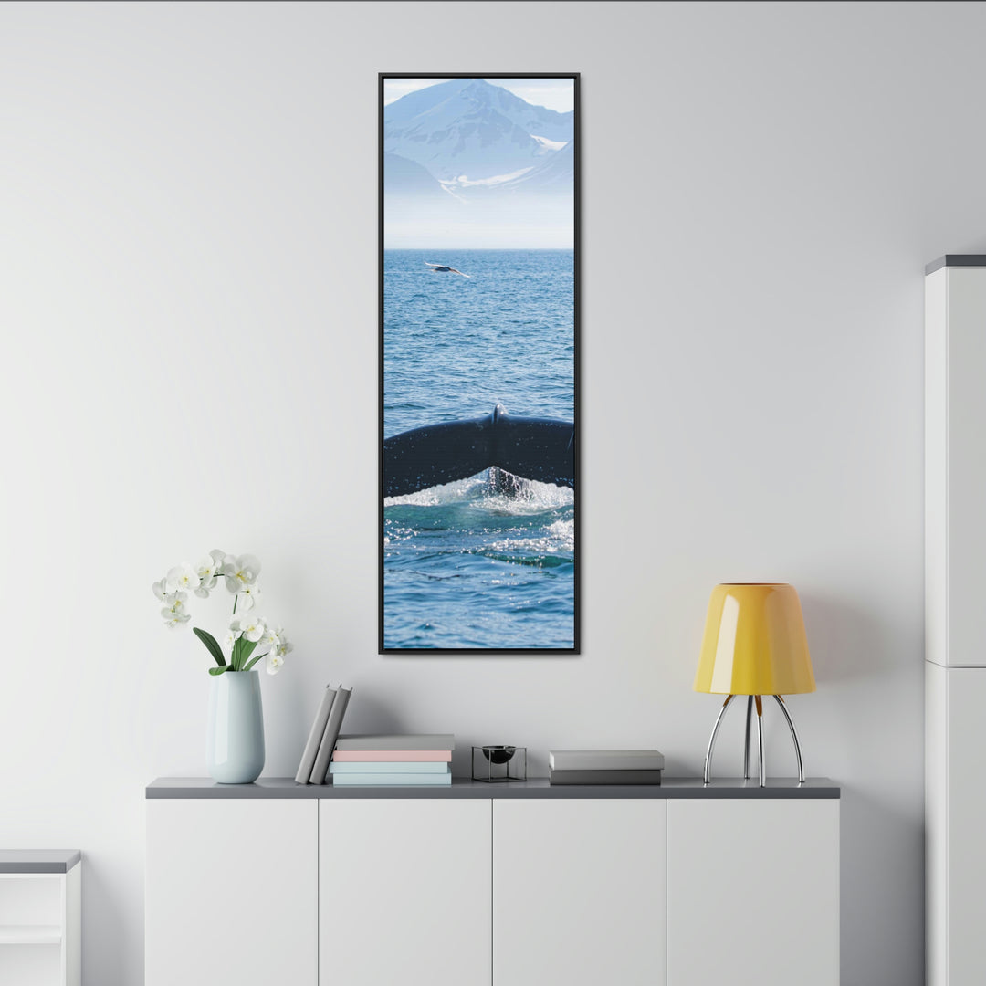 A Whale and A Mountain - Canvas with Frame