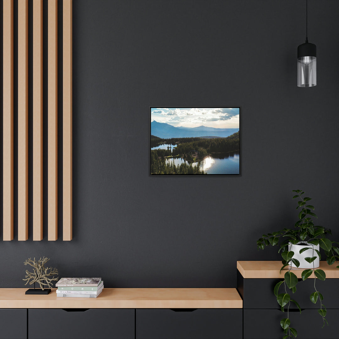 Cool Mountain Lakes - Canvas with Frame