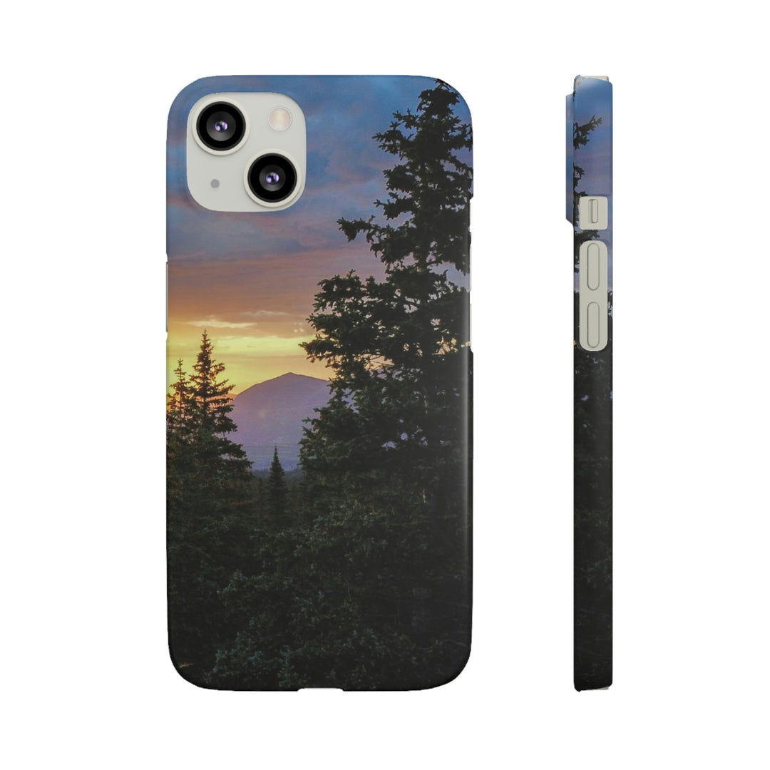 Rainy Sunset Through the Trees - Phone Case