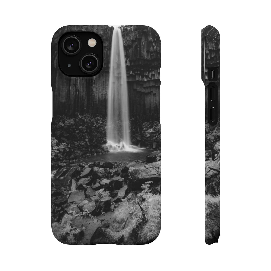 Svartifoss in Black and White - Phone Case