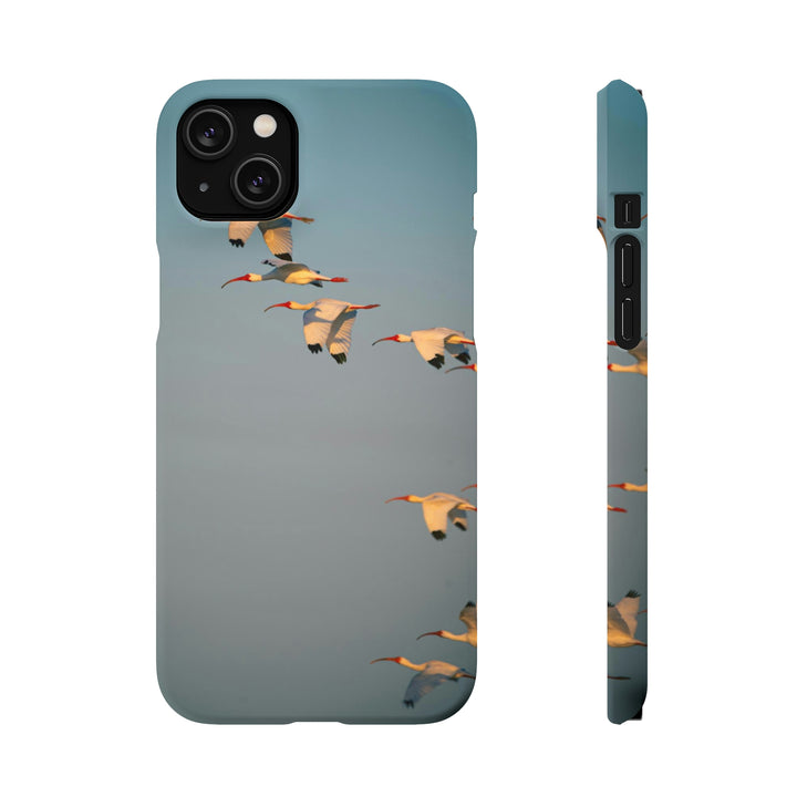 White Ibis in Flight - Phone Case