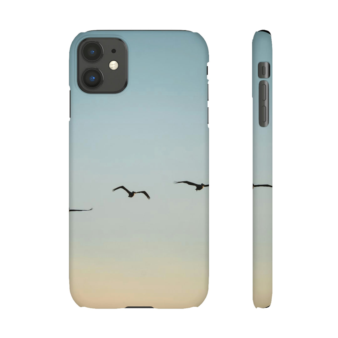 Brown Pelicans in Flight - Phone Case