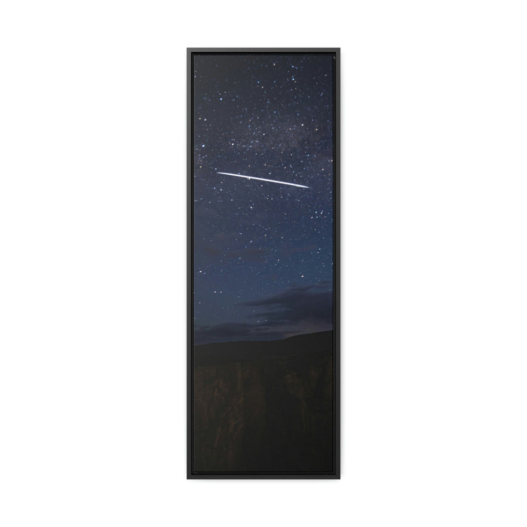 Starlink Above the Canyon - Canvas with Frame