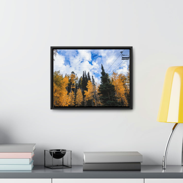 Chairlift in Suspension - Canvas with Frame