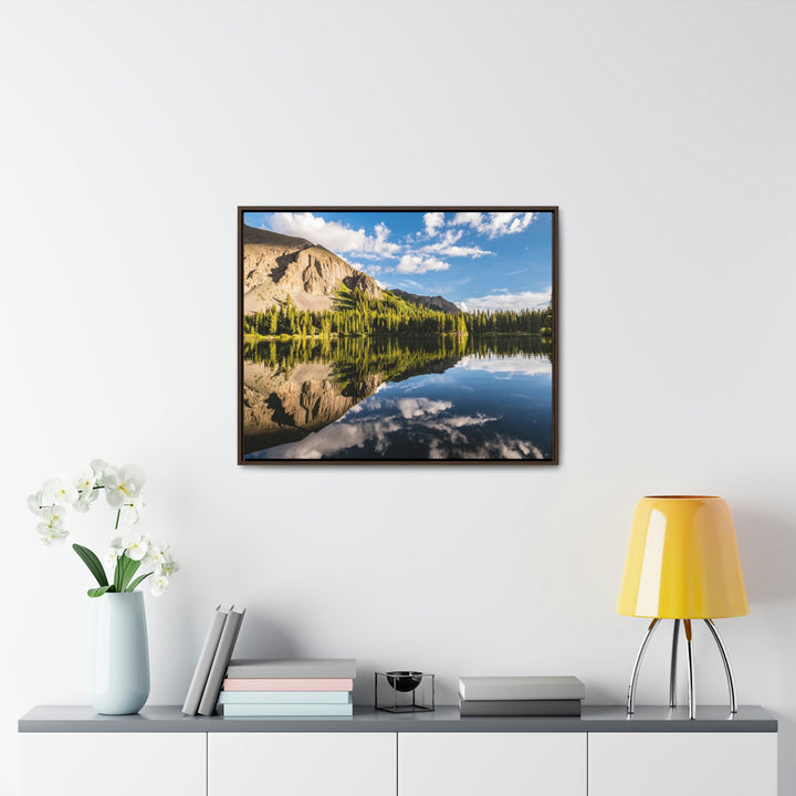 Mountain Scene Reflected - Canvas with Frame