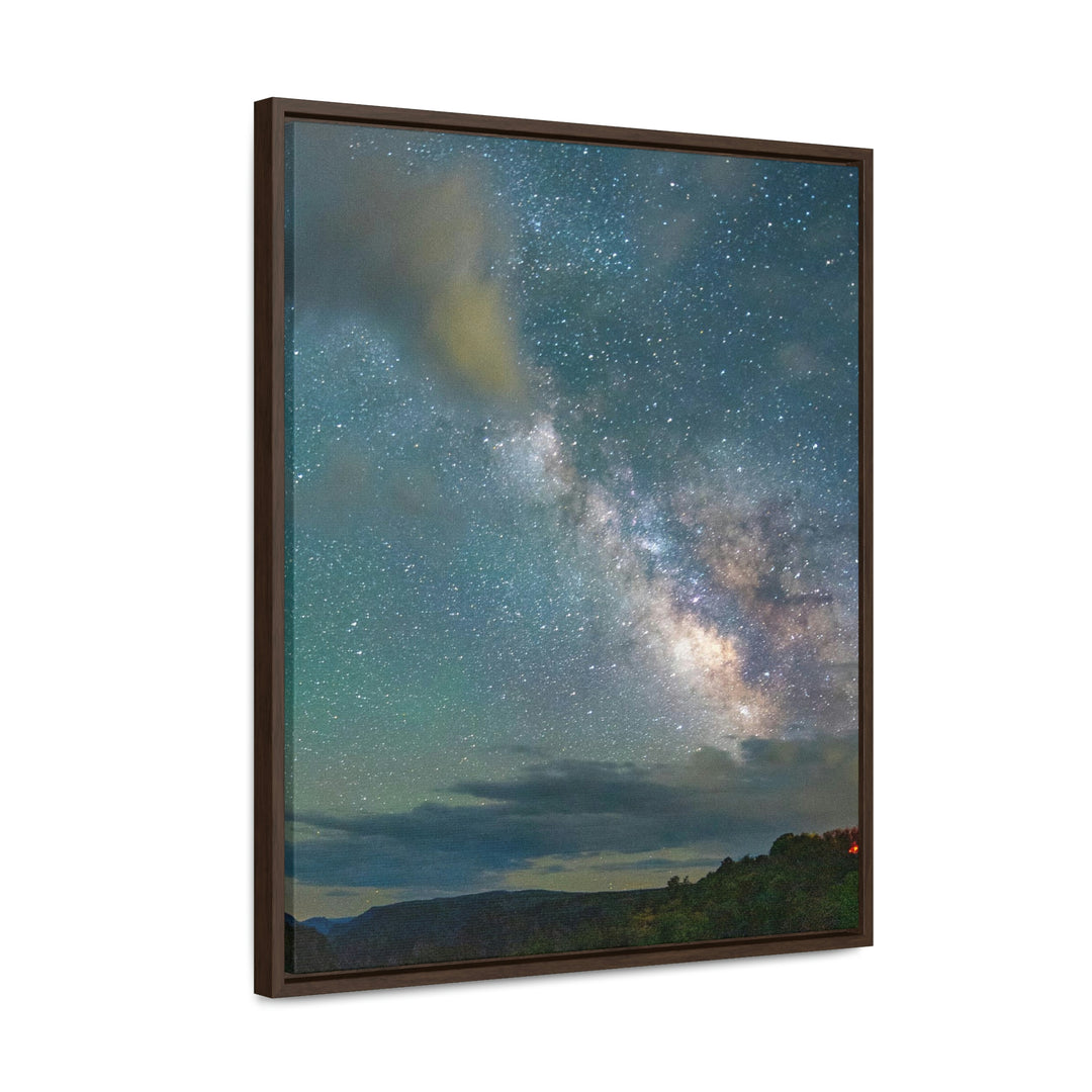 Milky Way Through the Clouds Part 1 - Canvas with Frame