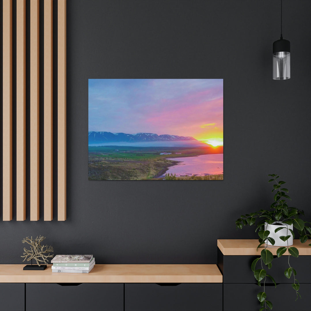 Sunset Over the Fjord Part 2 - Canvas