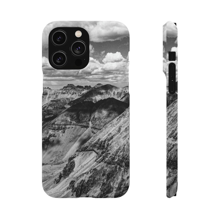 Imogene Pass From the Air in Black and White - Phone Case