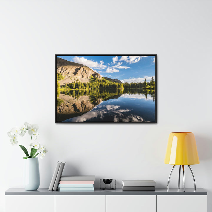 Mountain Scene Reflected - Canvas with Frame