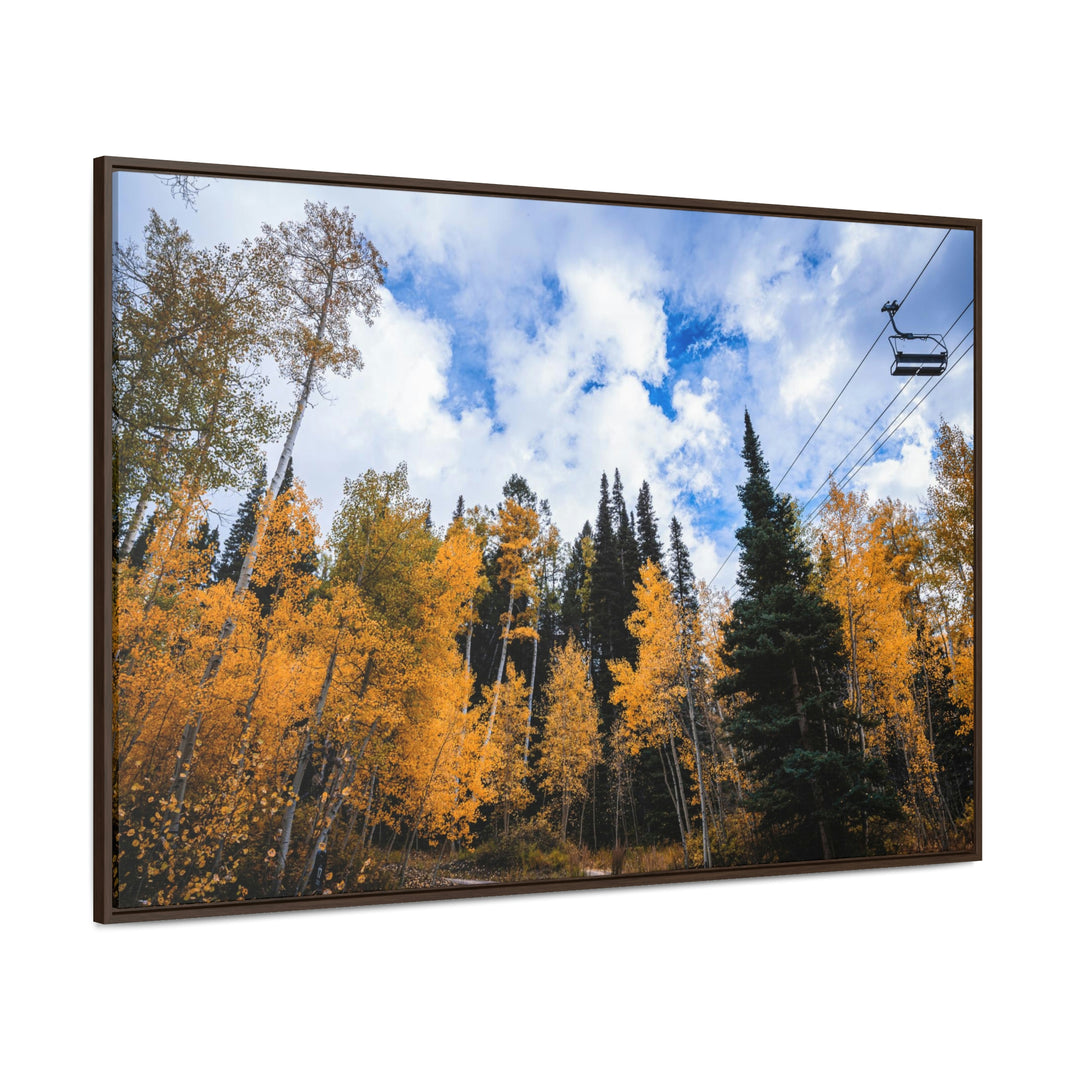 Chairlift in Suspension - Canvas with Frame