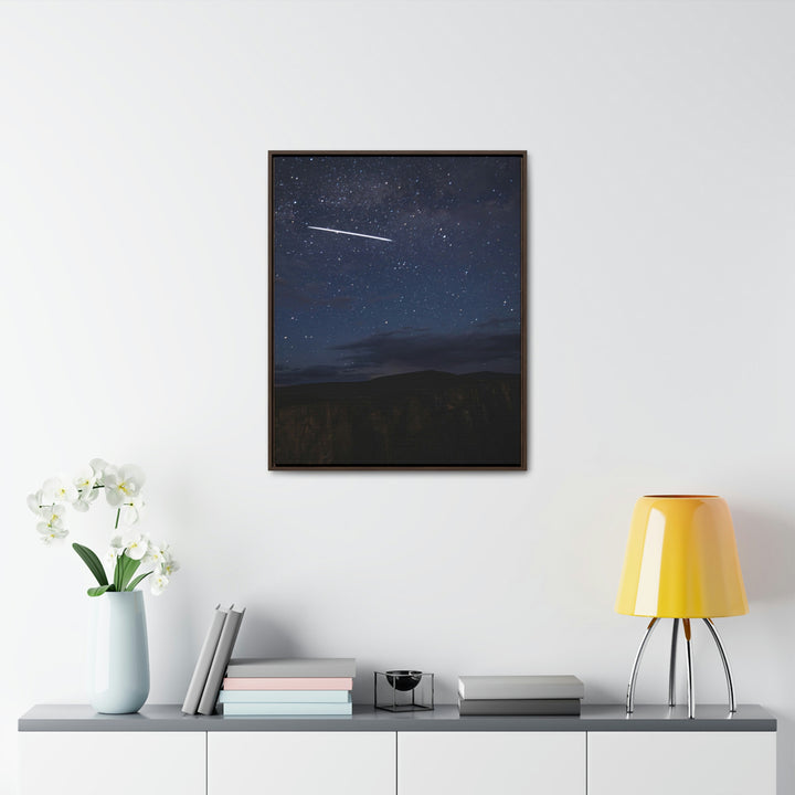 Starlink Above the Canyon - Canvas with Frame