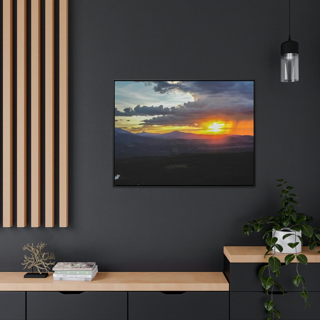 Rainy Sunset - Canvas with Frame