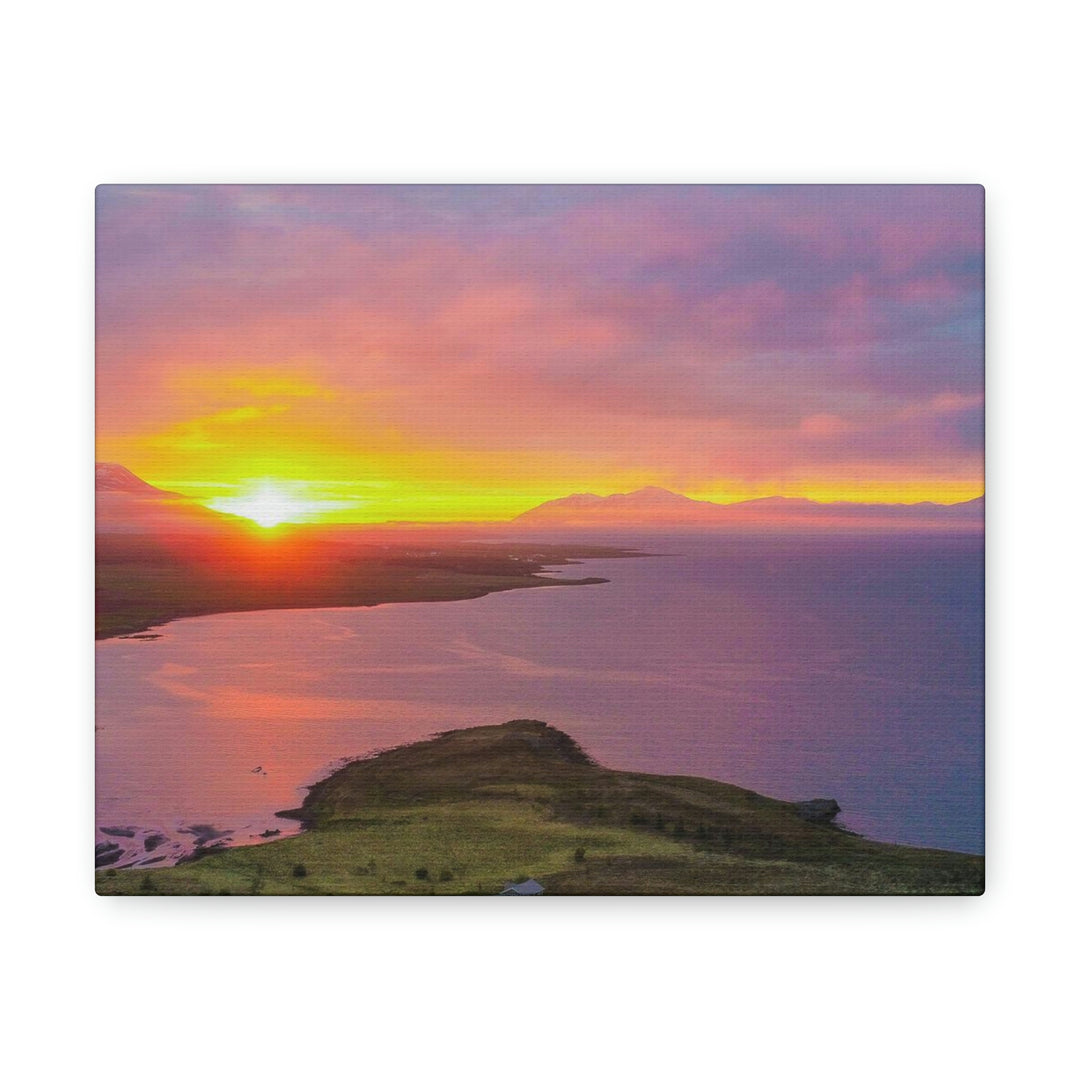 Sunset Over the Fjord Part 1 - Canvas