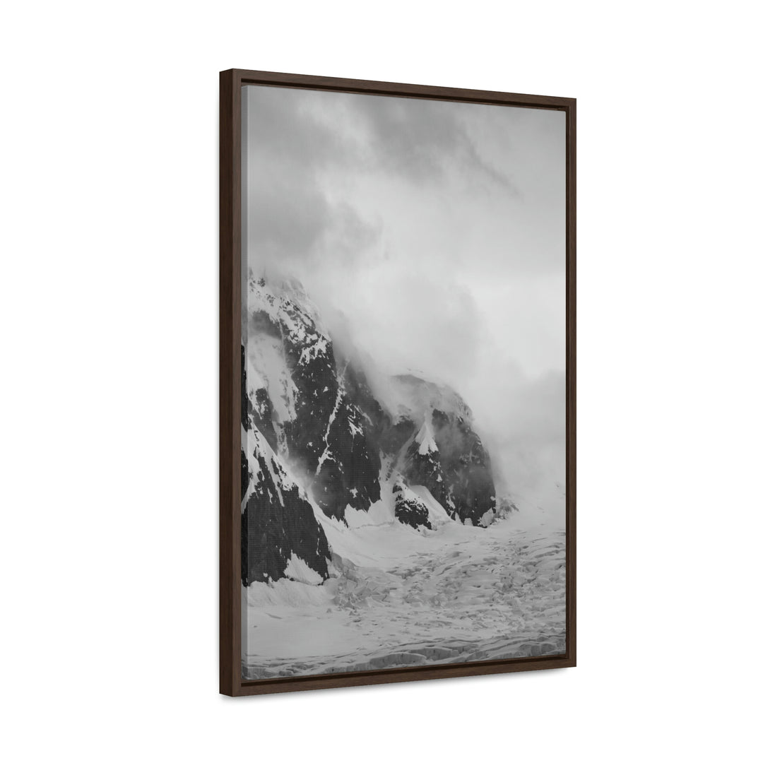 The Mist Descends in Black and White - Canvas with Frame