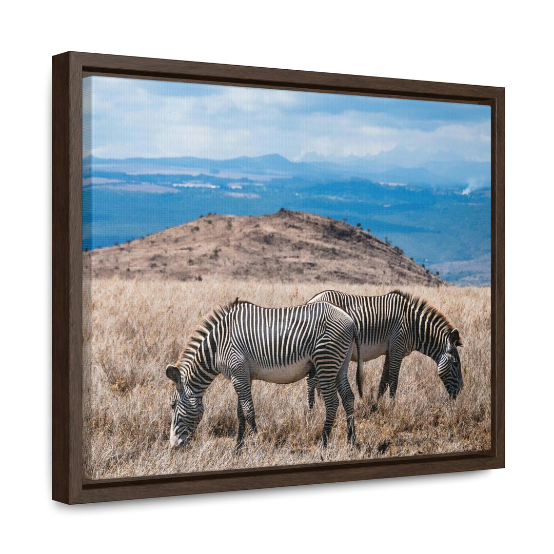 Zebra-Striped Expanse - Canvas With Frame