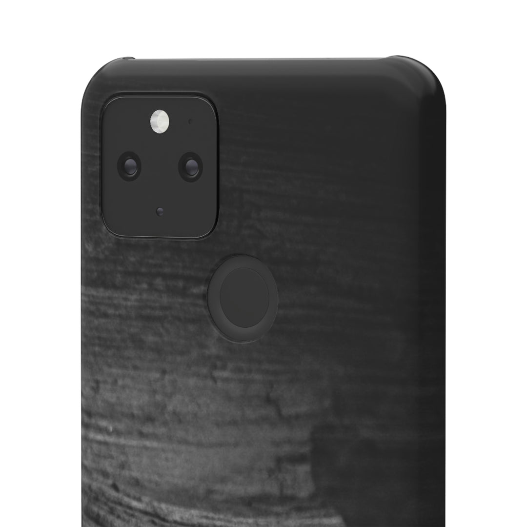 Sedimentary Rock Curves in Black and White - Phone Case