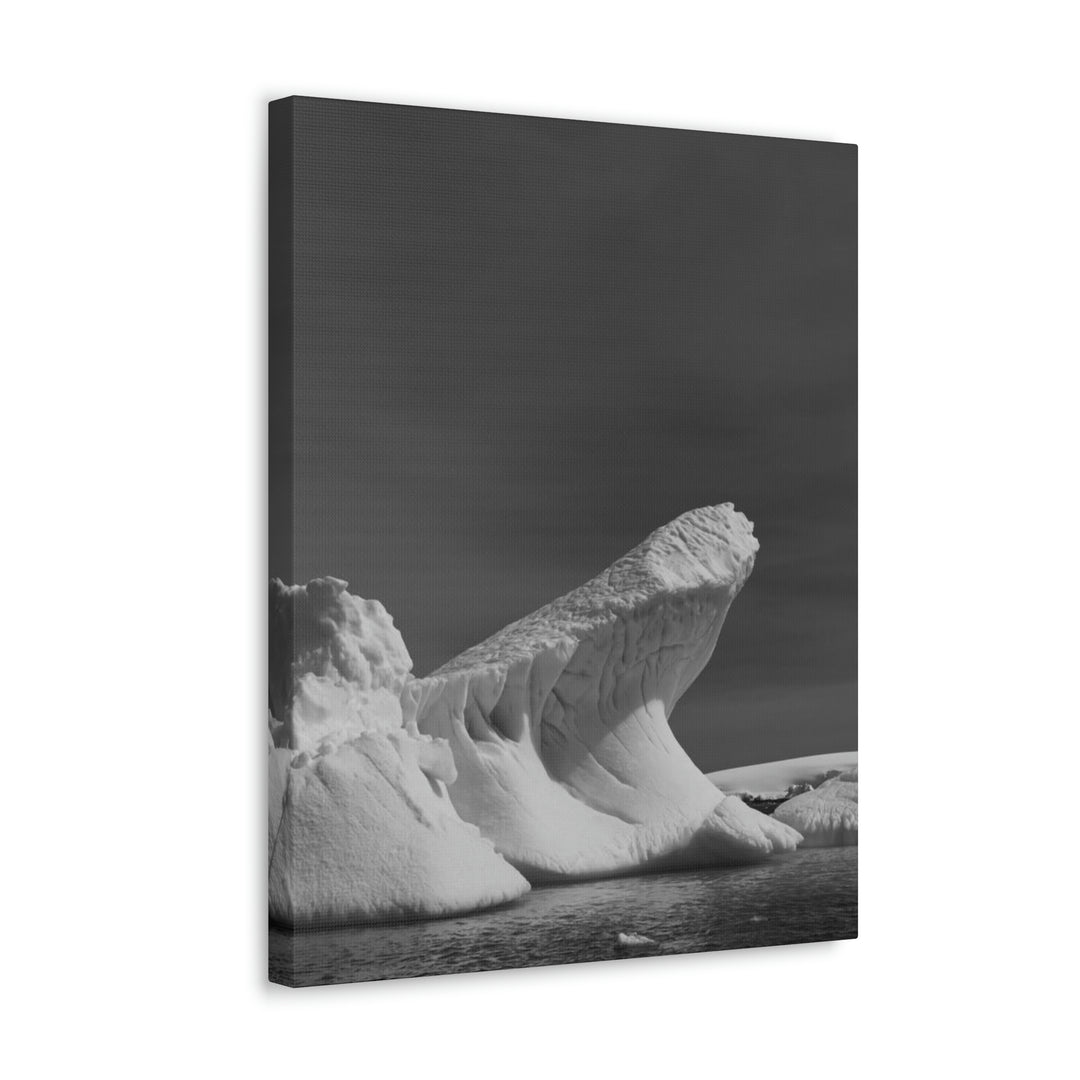 The Angles of an Iceberg in Black and White - Canvas