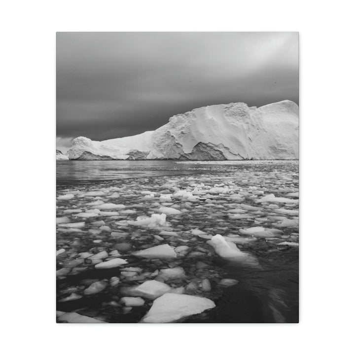 Lane of Ice In Black and White - Canvas