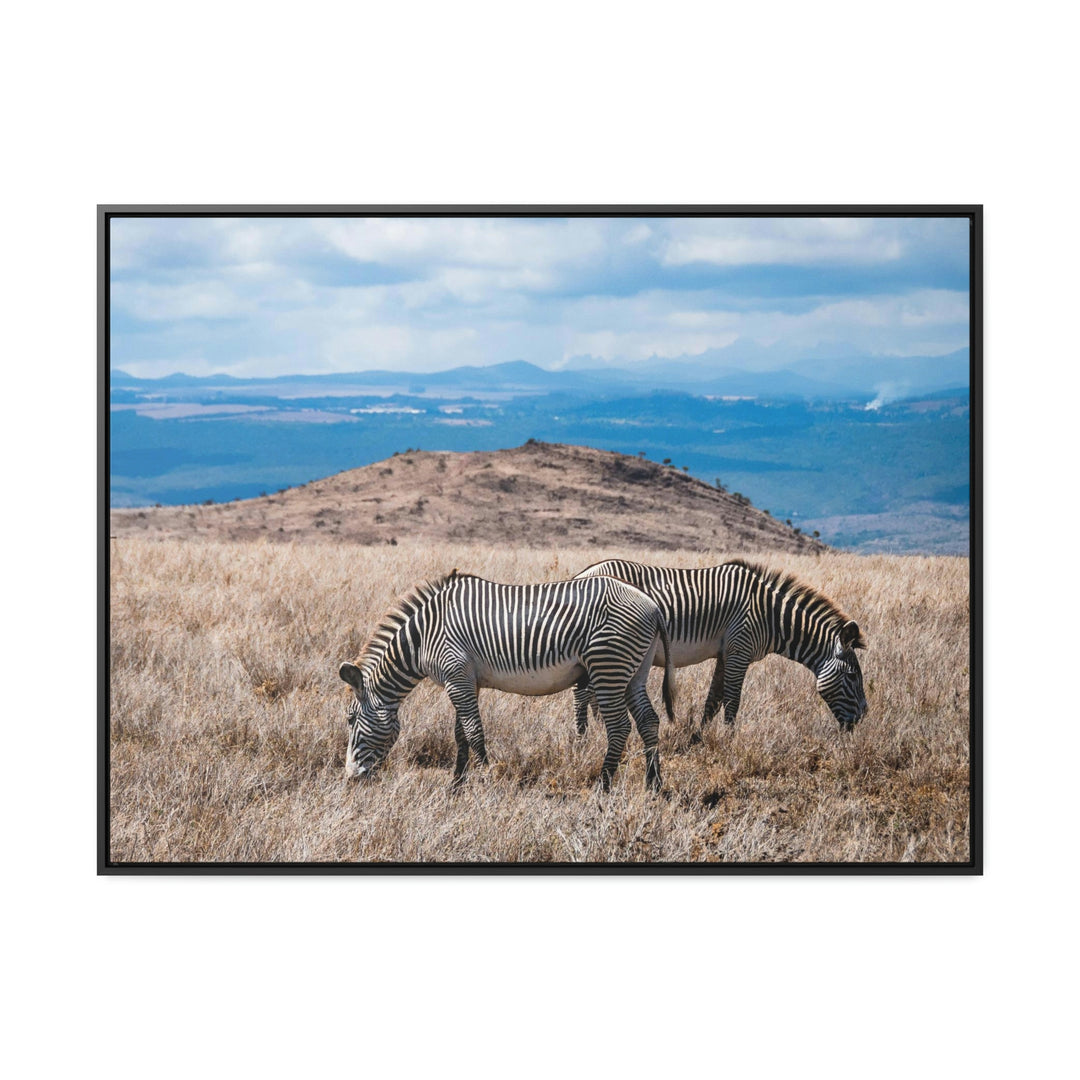 Zebra-Striped Expanse - Canvas With Frame