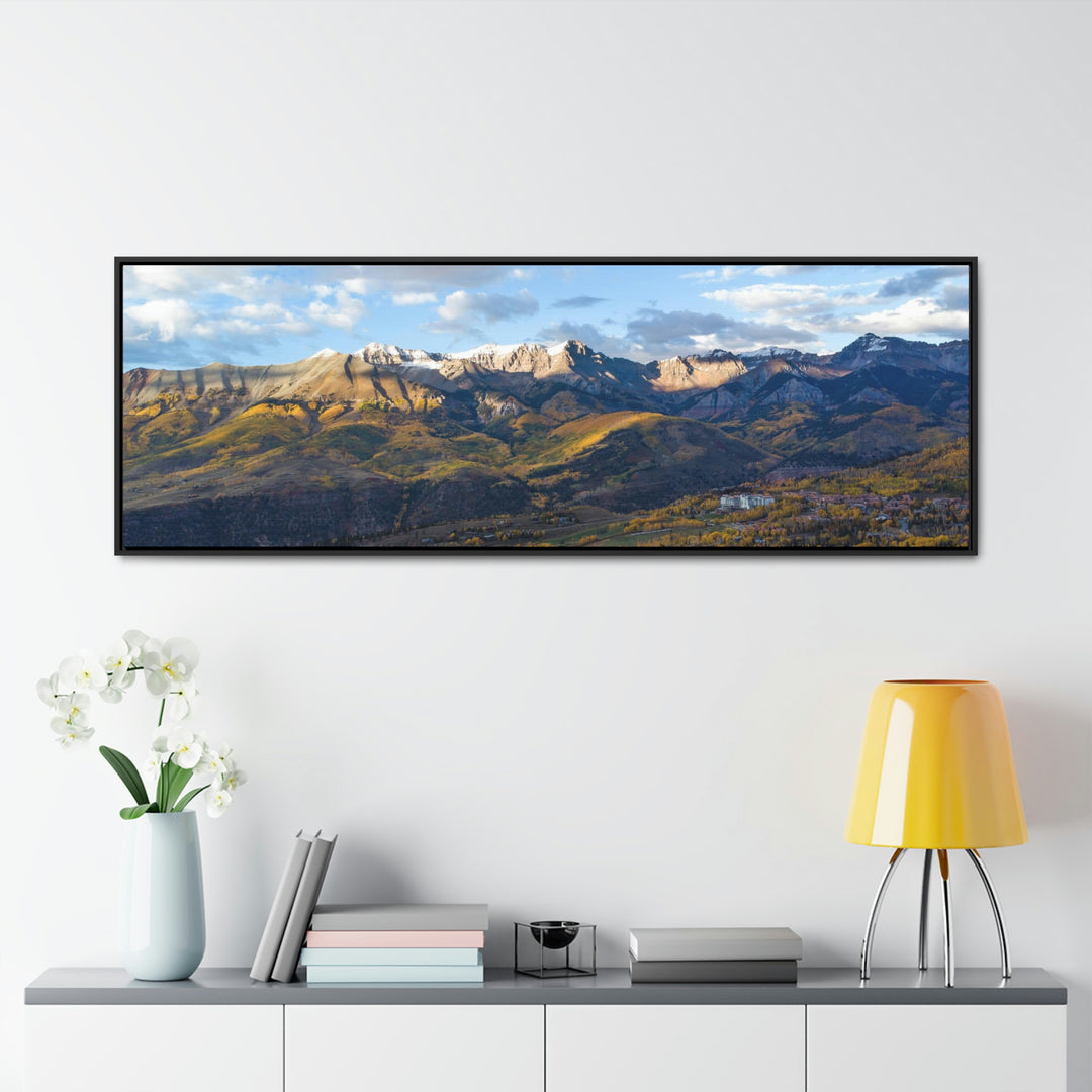 Glowing Mountainside - Canvas with Frame