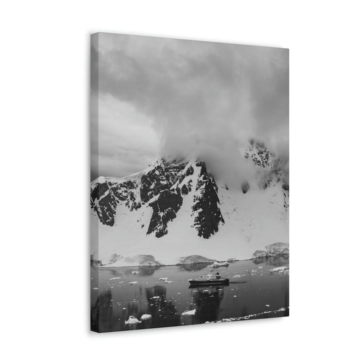 Peaceful Anchoring in Black and White - Canvas