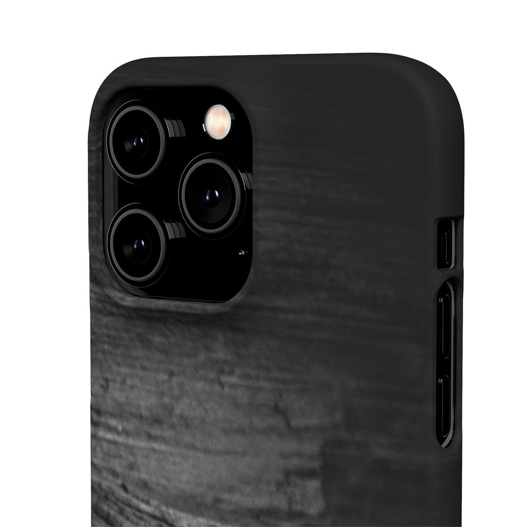 Sedimentary Rock Curves in Black and White - Phone Case