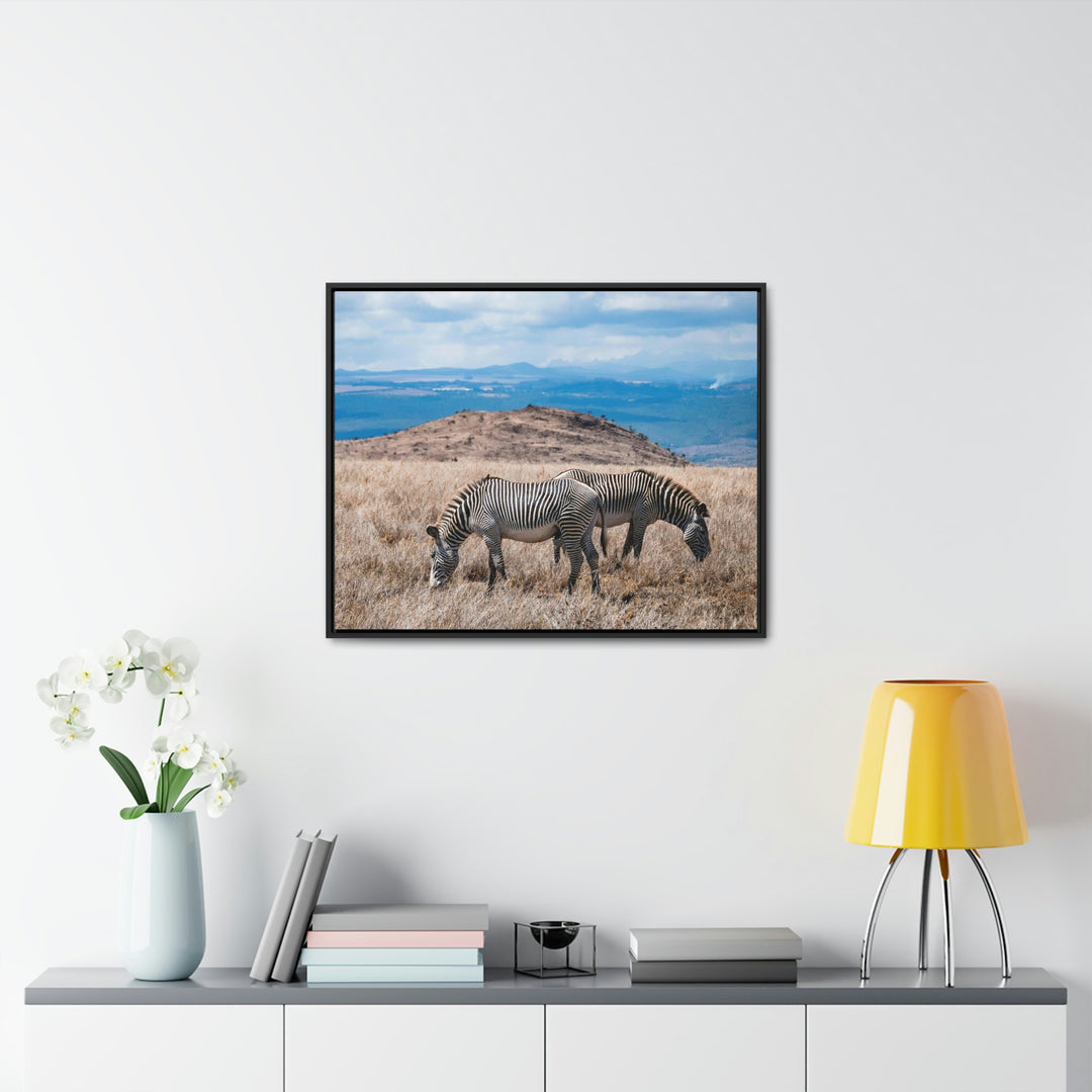 Zebra-Striped Expanse - Canvas With Frame