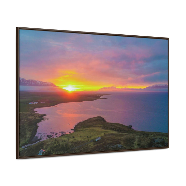 Sunset Over the Fjord Part 1 - Canvas with Frame