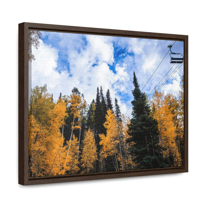 Chairlift in Suspension - Canvas with Frame