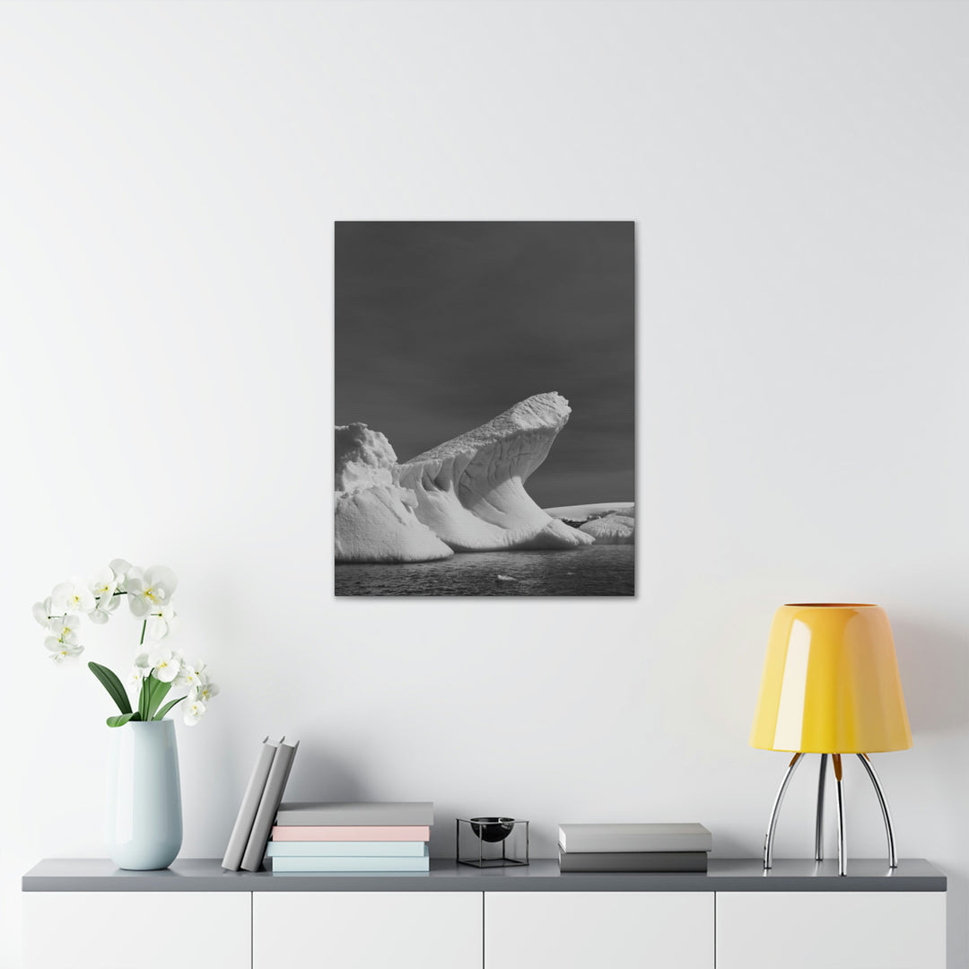 The Angles of an Iceberg in Black and White - Canvas