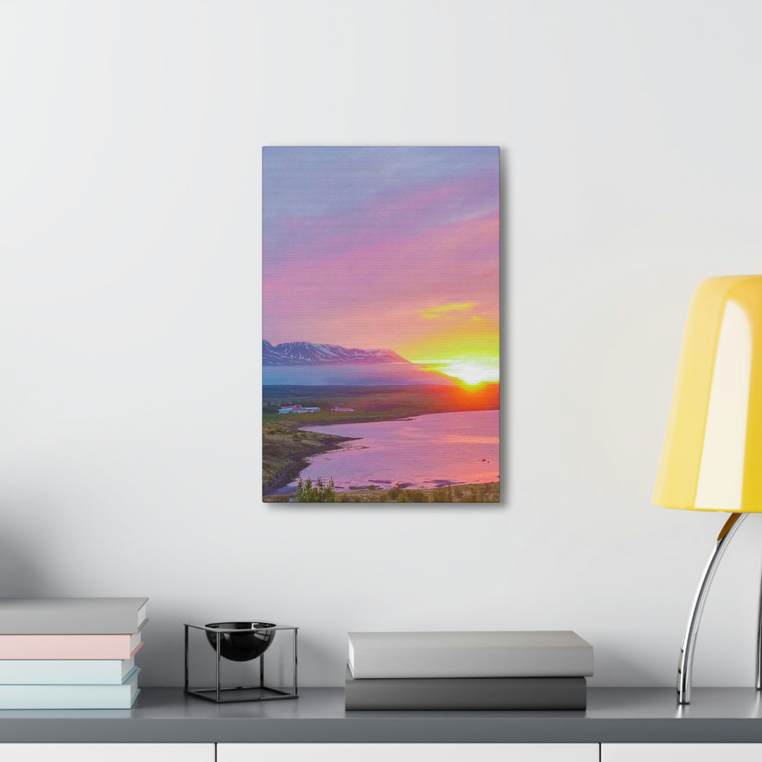 Sunset Over the Fjord Part 2 - Canvas