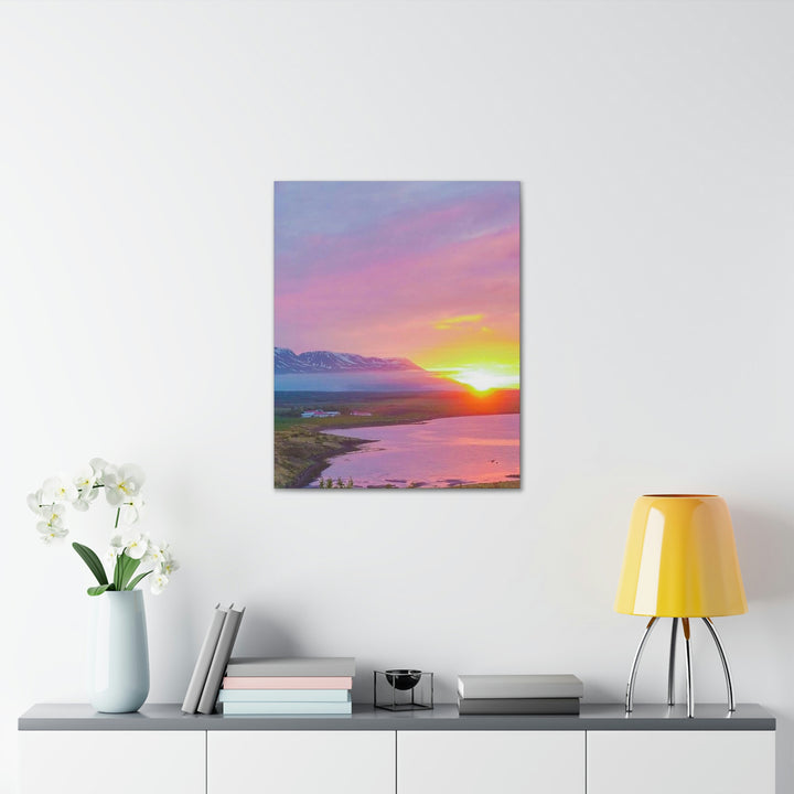 Sunset Over the Fjord Part 2 - Canvas